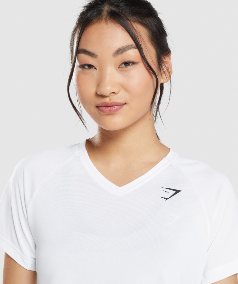 Gymshark Sport Midi T-skjorte Hvit