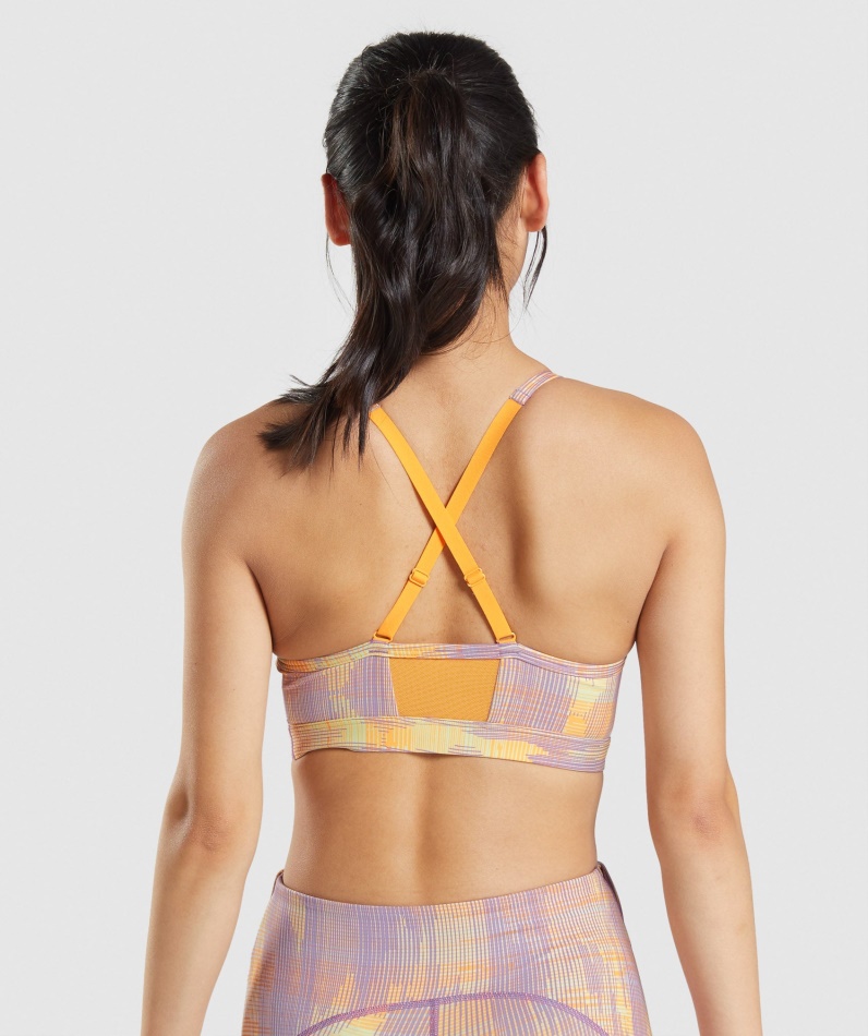 Gymshark Sport Sports Bh Oransje Trykk