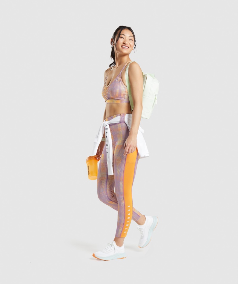 Gymshark Sport Sports Bh Oransje Trykk