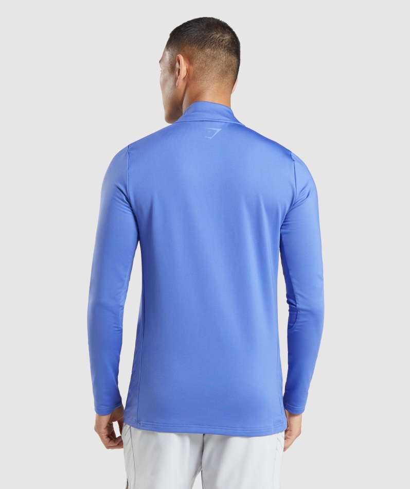Gymshark Sport Stripe 1/4 Glidelåsbane Blå