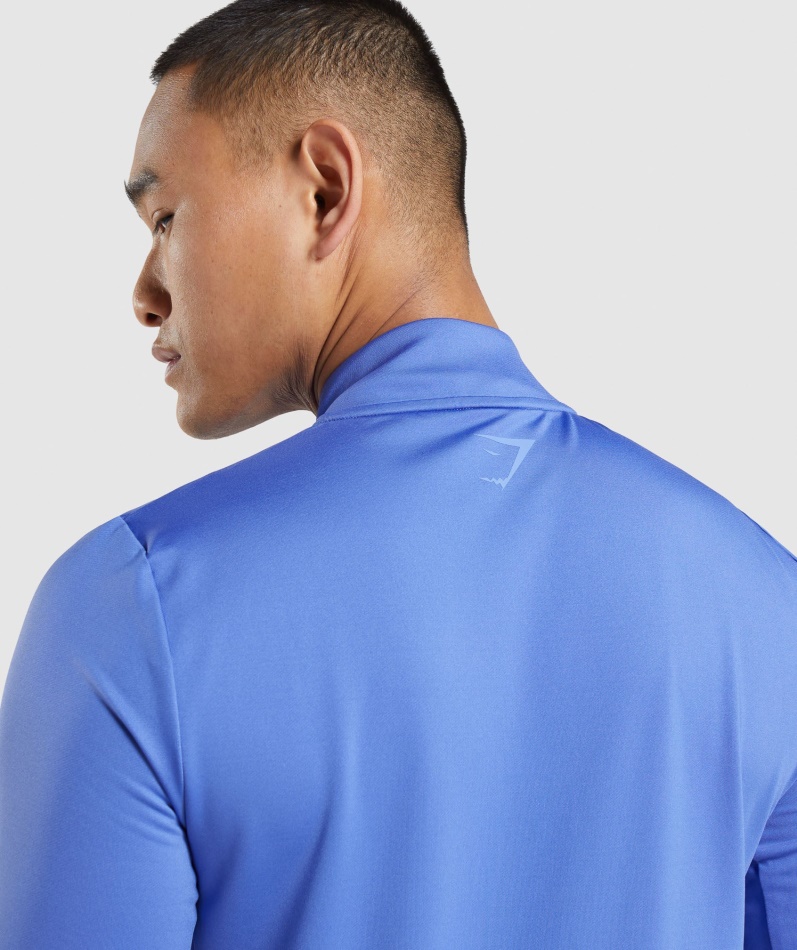 Gymshark Sport Stripe 1/4 Glidelåsbane Blå