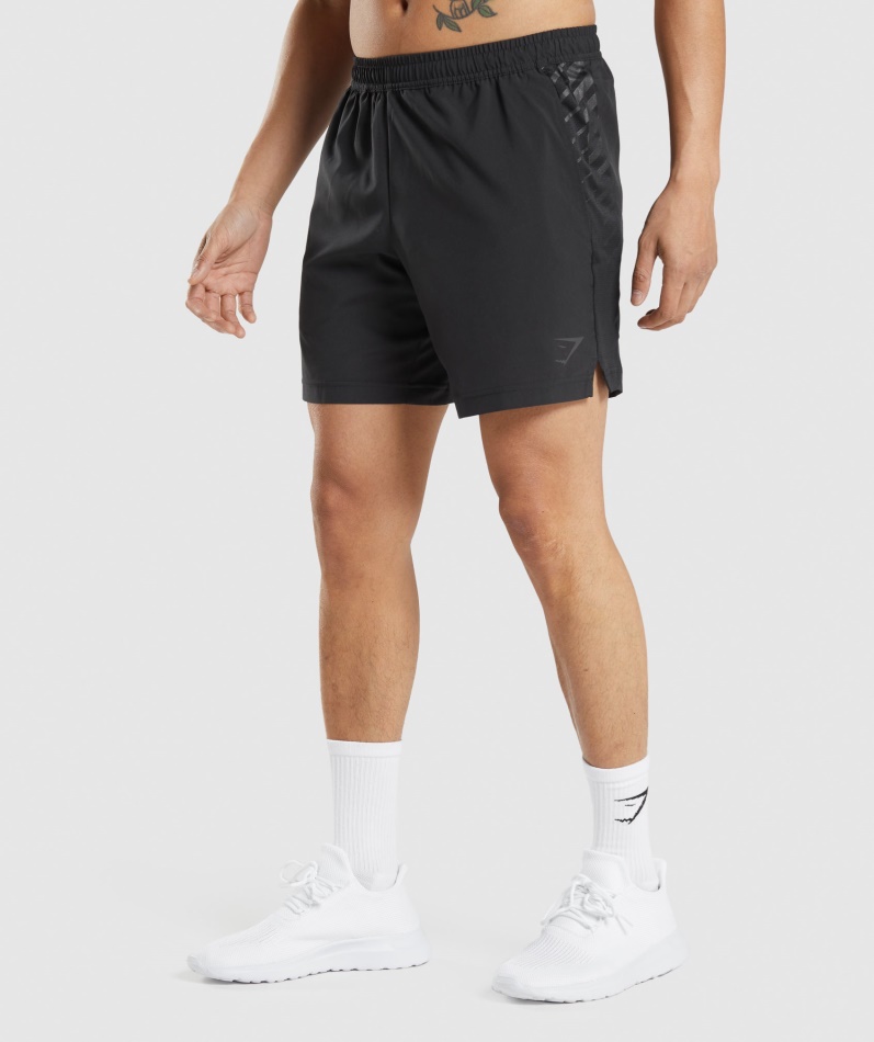 Gymshark Sport Stripe 7" Shorts Svart