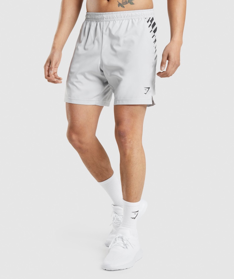 Gymshark Sport Stripe 7" Shorts Lys Grå