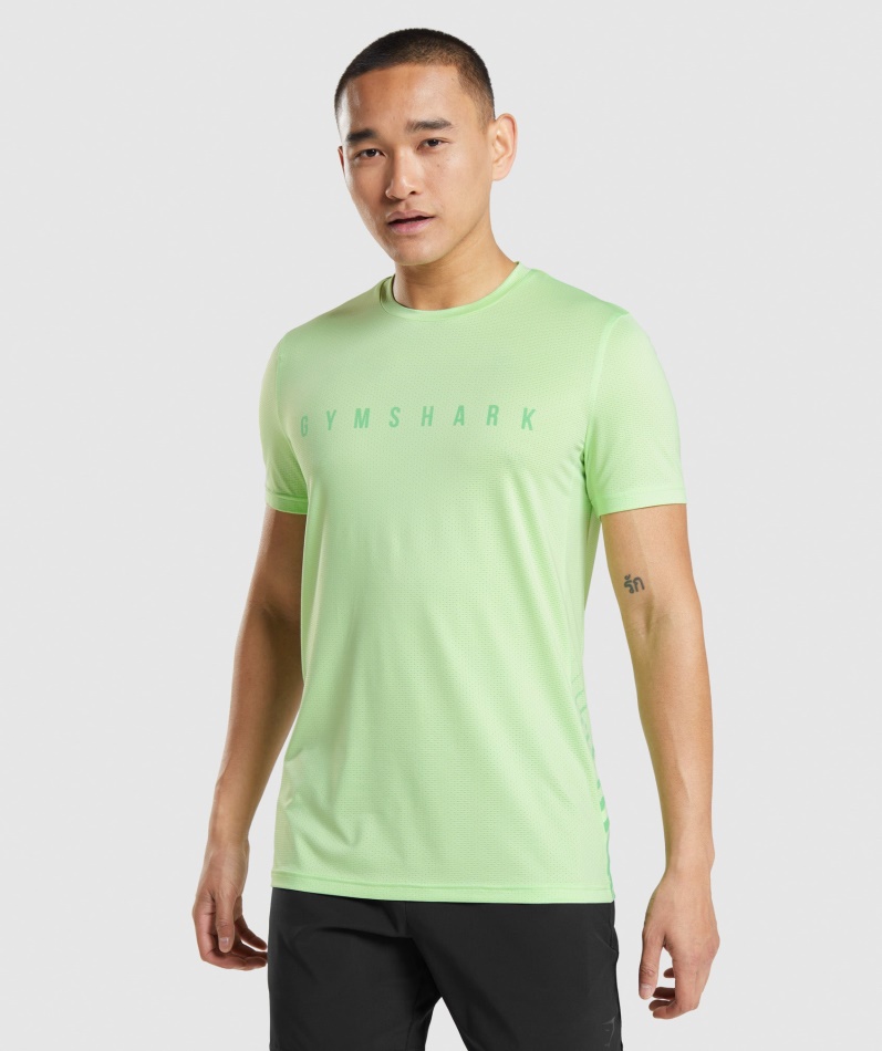 Gymshark Sport Stripe T-skjorte Bali Grønn