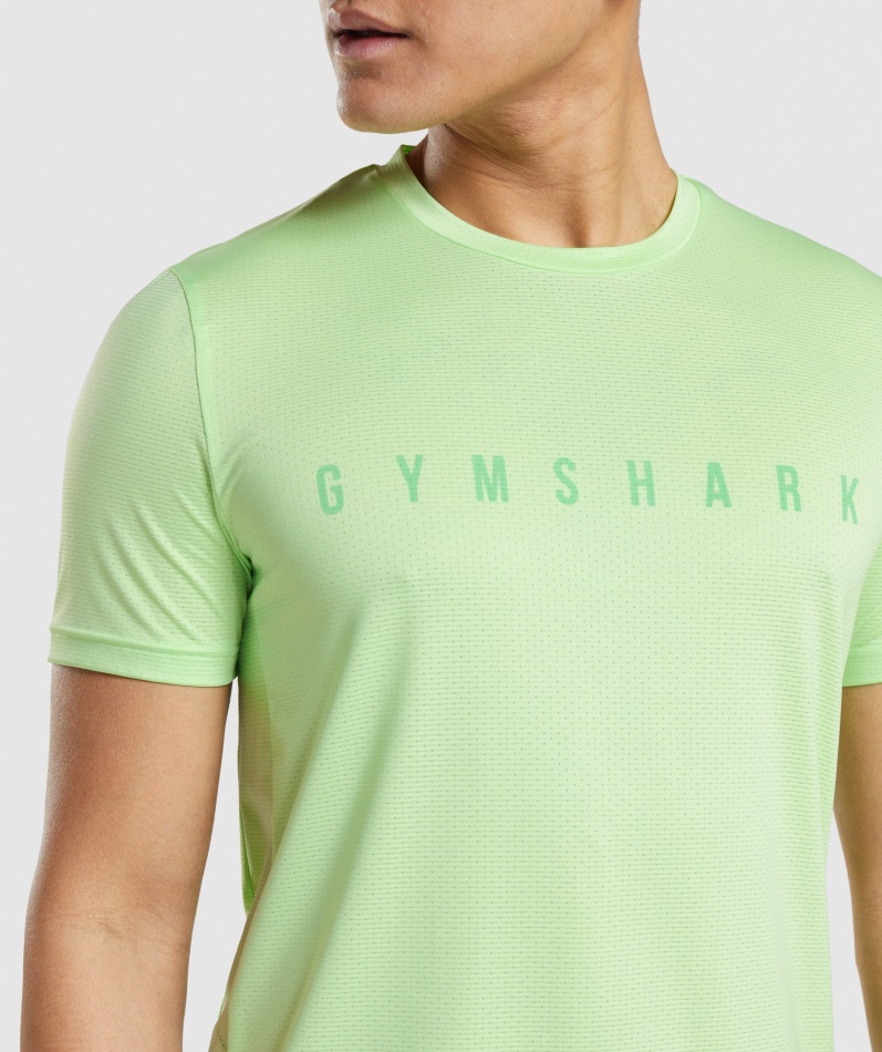 Gymshark Sport Stripe T-skjorte Bali Grønn