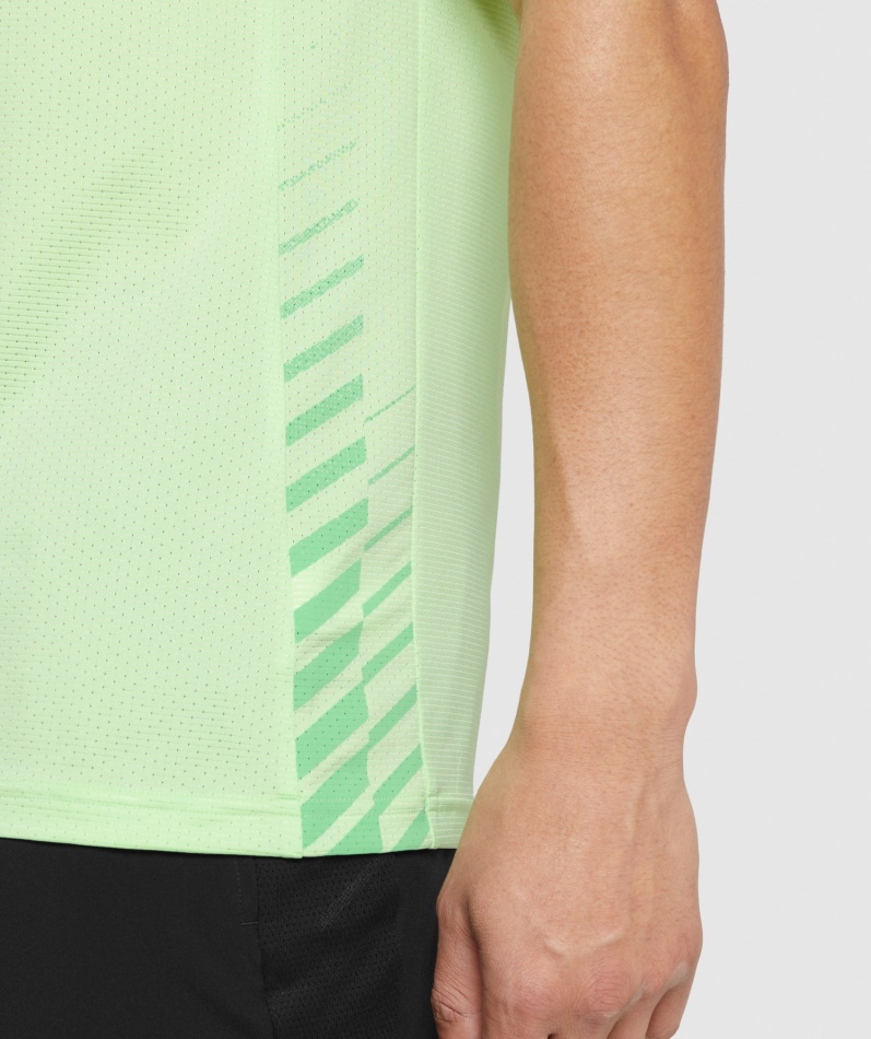 Gymshark Sport Stripe T-skjorte Bali Grønn