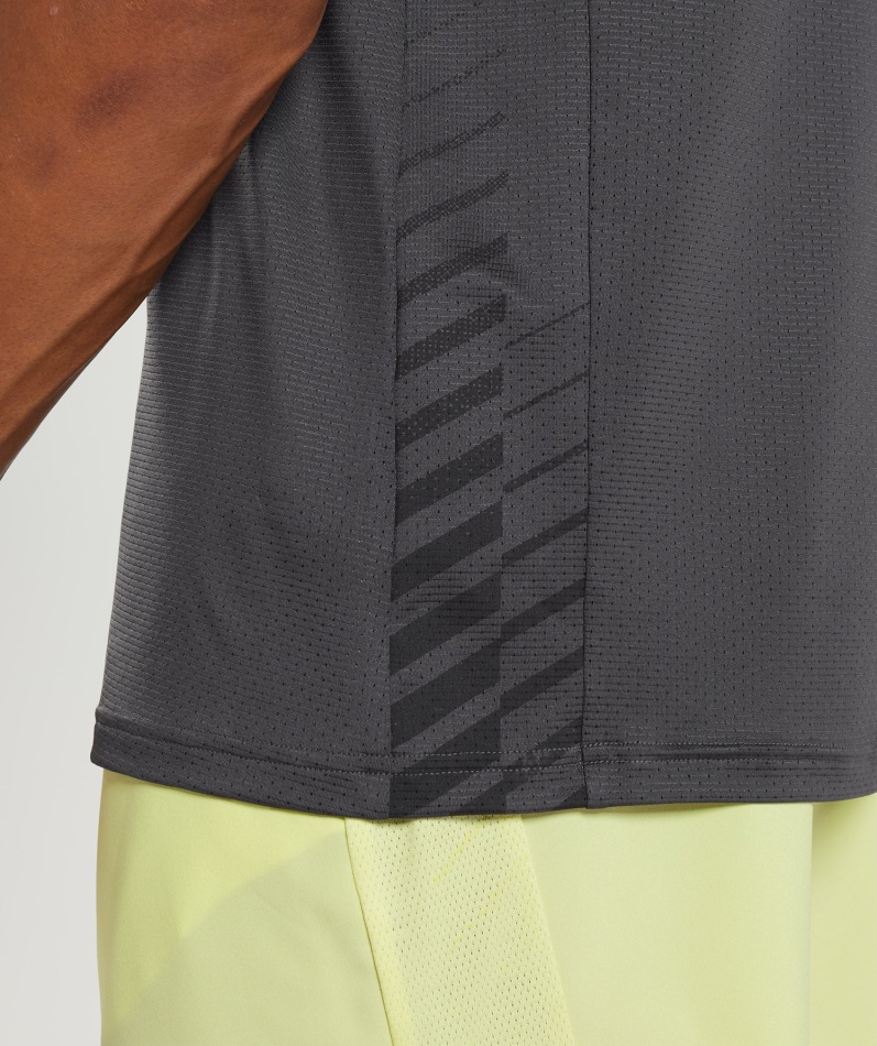 Gymshark Sport Stripe T-skjorte Onyx Grå