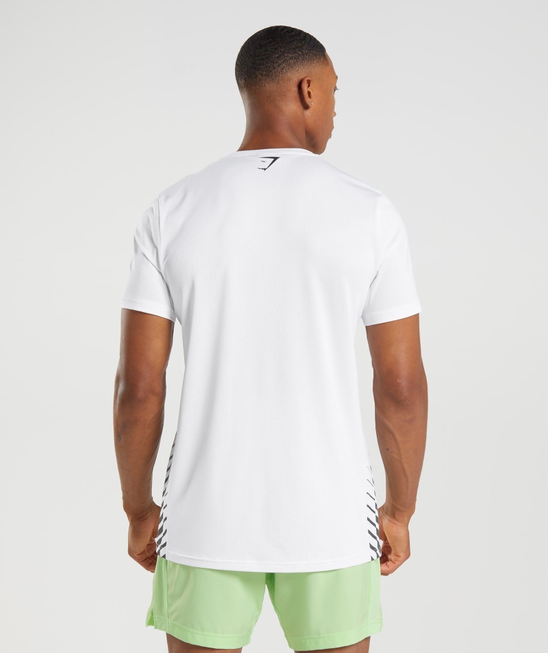 Gymshark Sport Stripe T-skjorte Hvit
