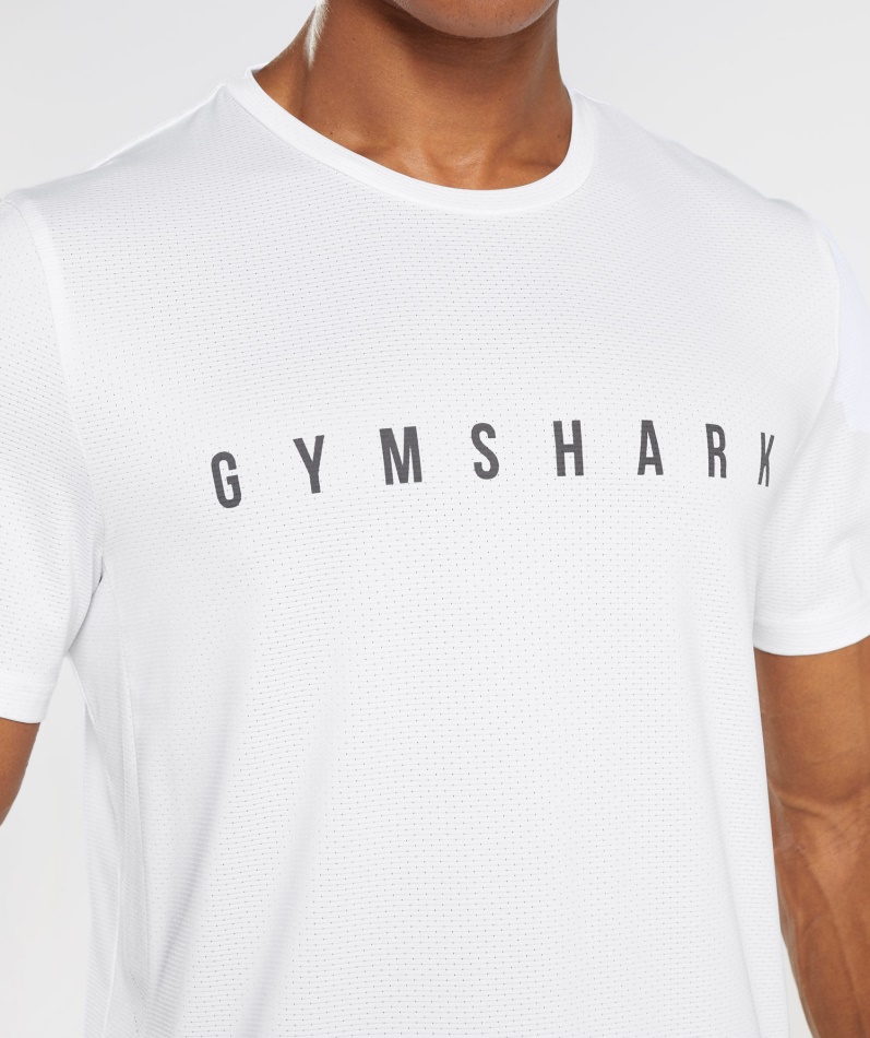 Gymshark Sport Stripe T-skjorte Hvit
