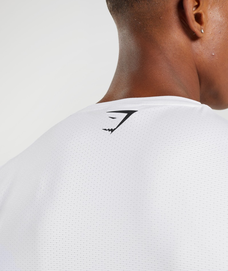 Gymshark Sport Stripe T-skjorte Hvit