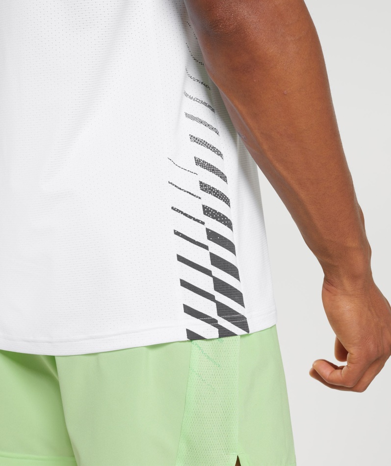 Gymshark Sport Stripe T-skjorte Hvit