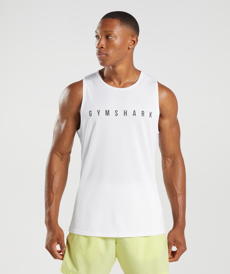 Gymshark Sport Stripe Tank Hvit