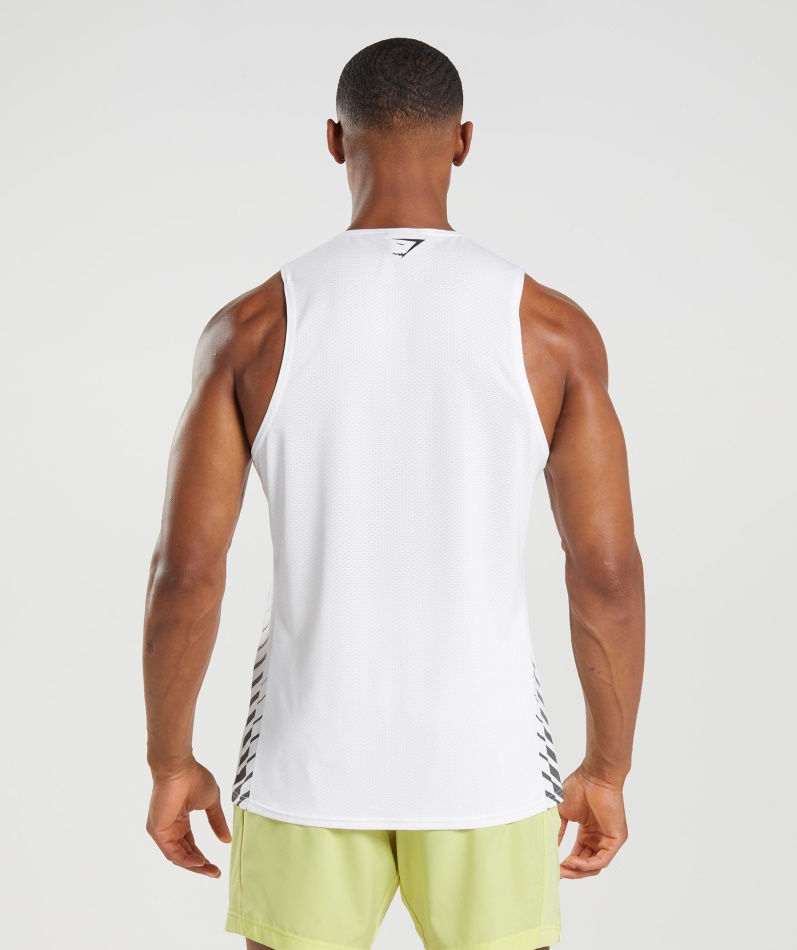 Gymshark Sport Stripe Tank Hvit