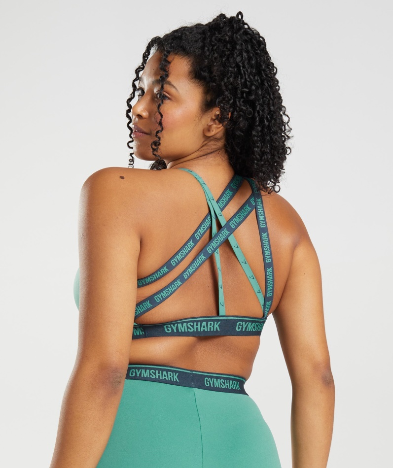 Gymshark Strike Sports-bh Alpin Grønn-marine