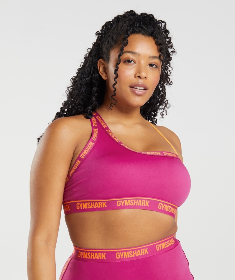 Gymshark Strike Sports-bh Dragon Rosa-horisont Oransje