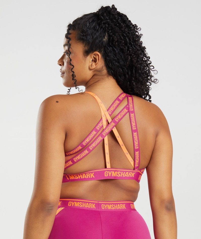 Gymshark Strike Sports-bh Dragon Rosa-horisont Oransje