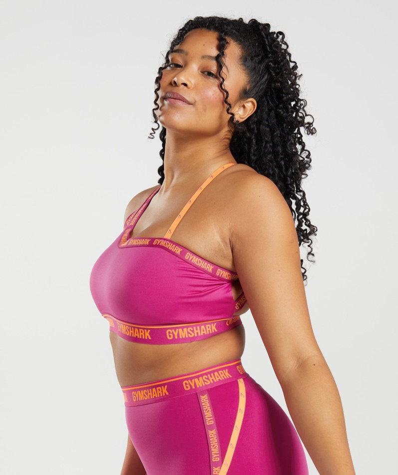 Gymshark Strike Sports-bh Dragon Rosa-horisont Oransje