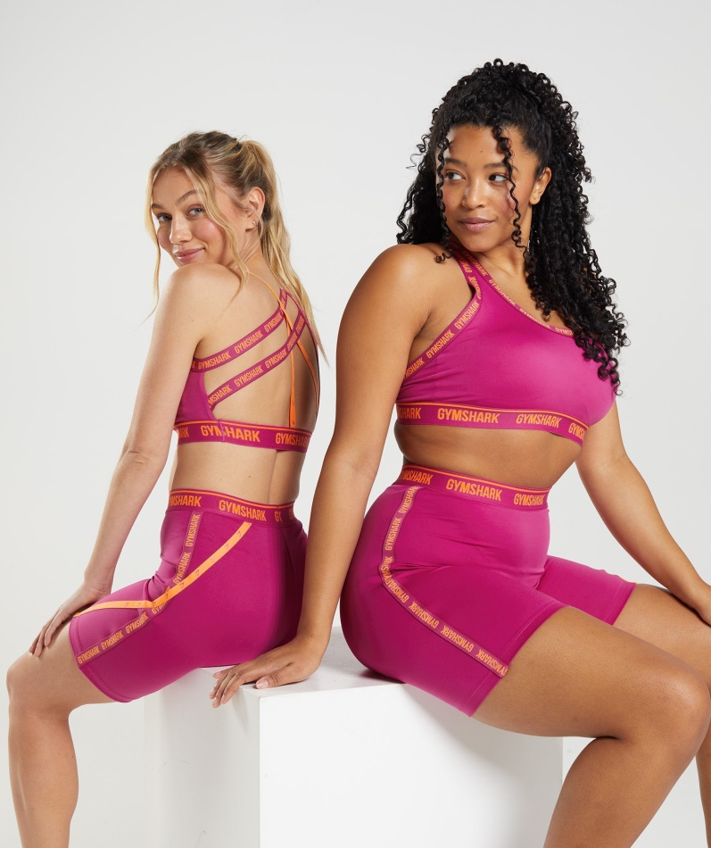 Gymshark Strike Sports-bh Dragon Rosa-horisont Oransje