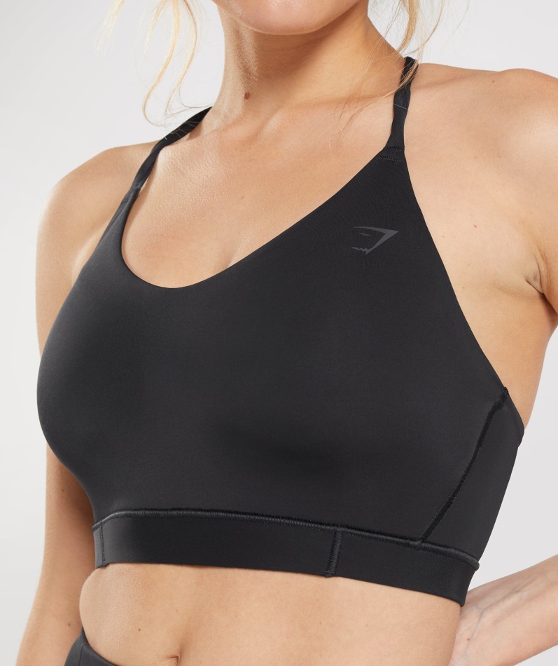 Gymshark Studio Sports-bh Svart
