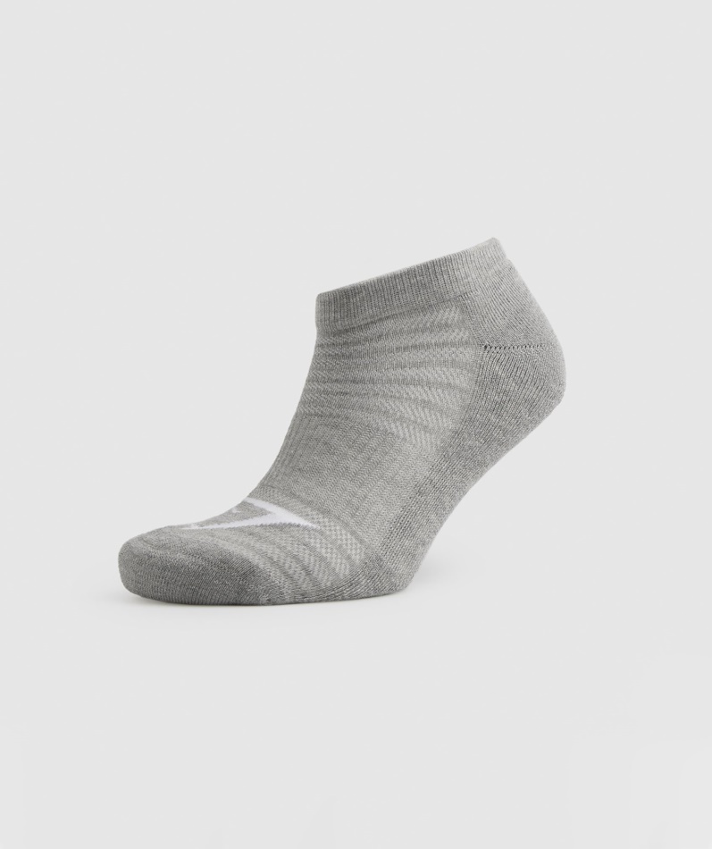Gymshark Trener Sokker 3pk Hvit-lys Grå Mergel-svart