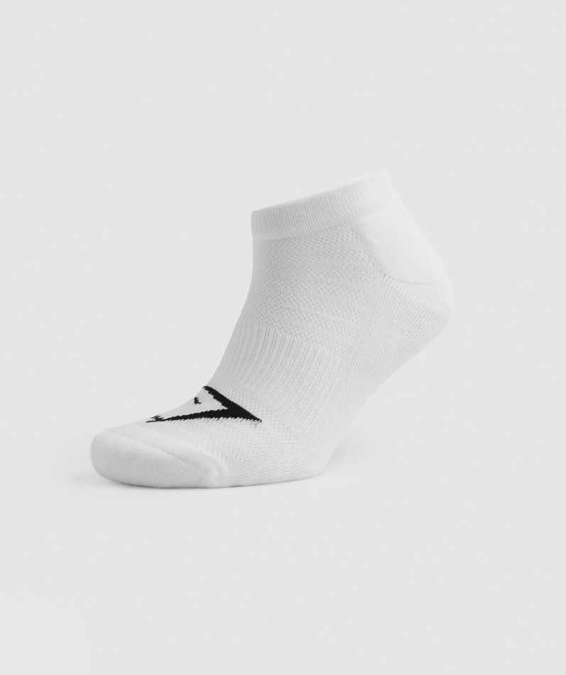 Gymshark Trener Sokker 3pk Hvit-lys Grå Mergel-svart