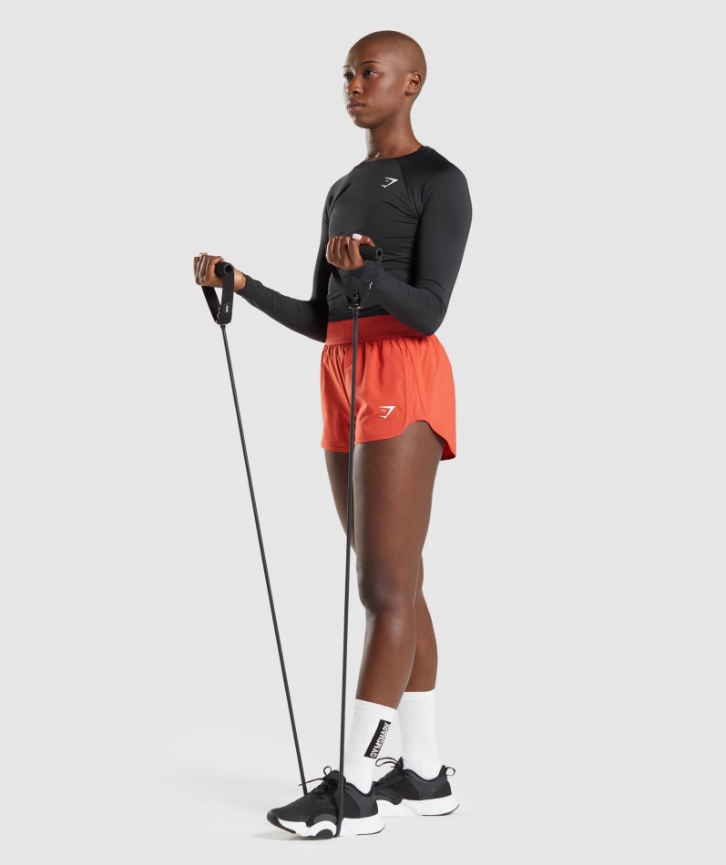 Gymshark Trening Baselayer Langermet Topp Svart