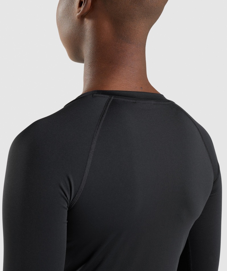 Gymshark Trening Baselayer Langermet Topp Svart