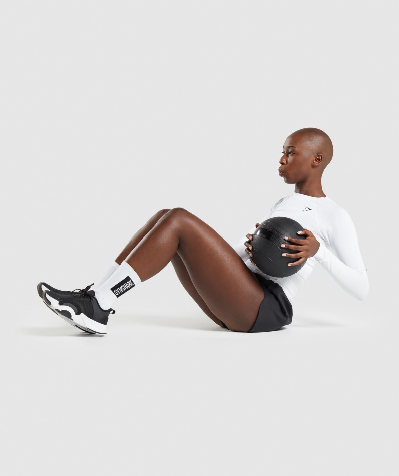 Gymshark Trening Baselayer Langermet Topp Hvit