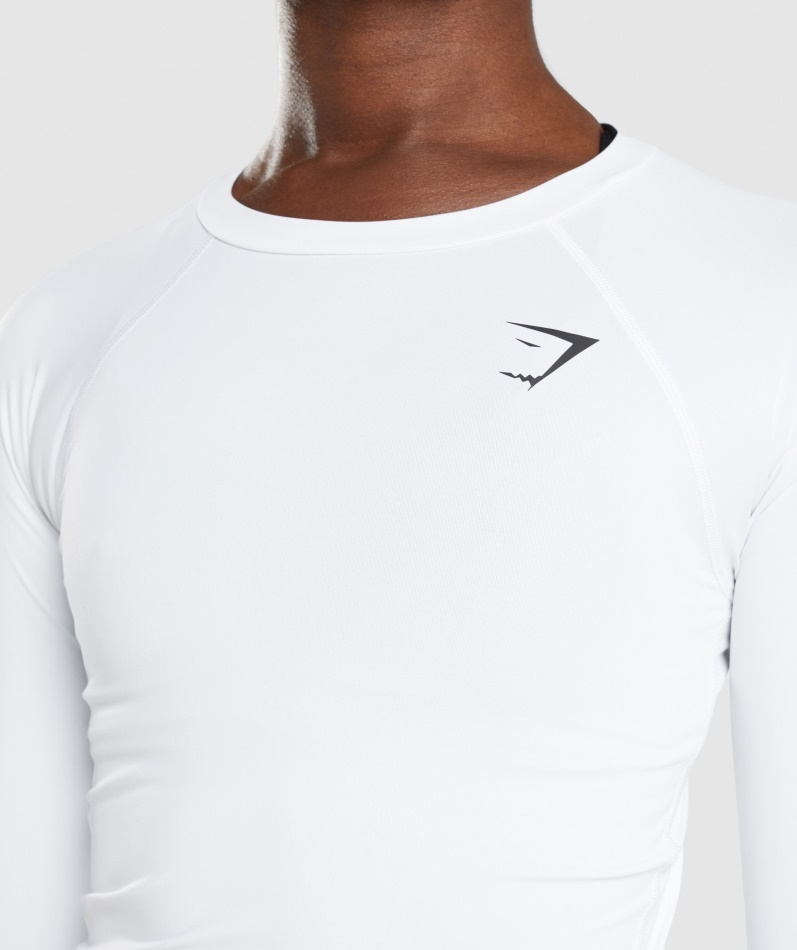 Gymshark Trening Baselayer Langermet Topp Hvit