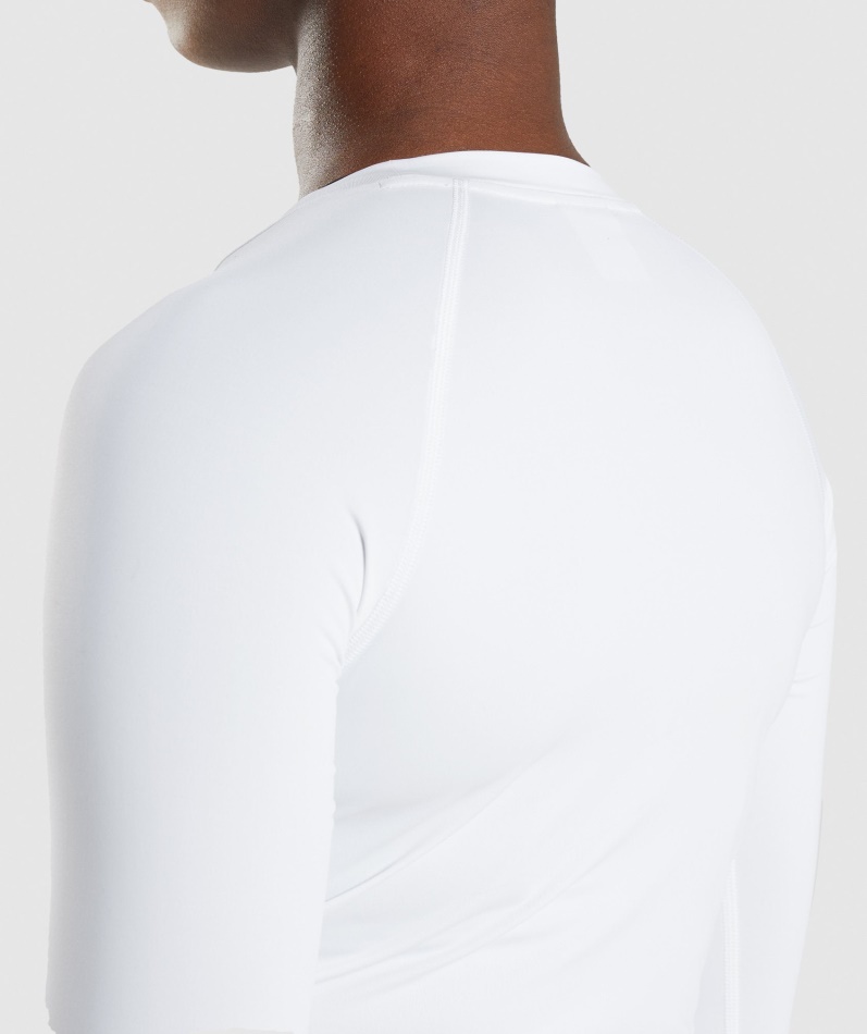 Gymshark Trening Baselayer Langermet Topp Hvit