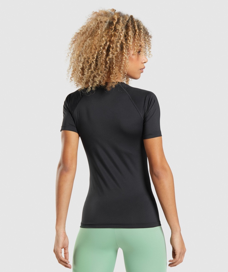 Gymshark Trening Baselayer T-skjorte Svart