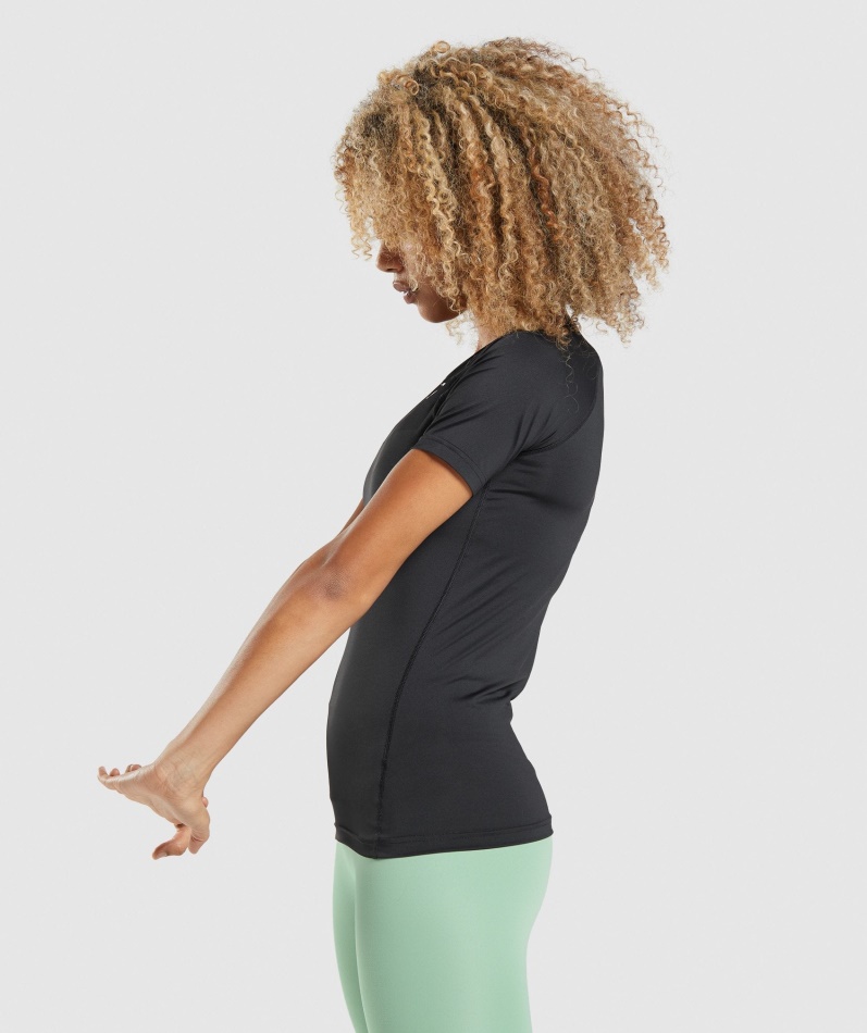 Gymshark Trening Baselayer T-skjorte Svart