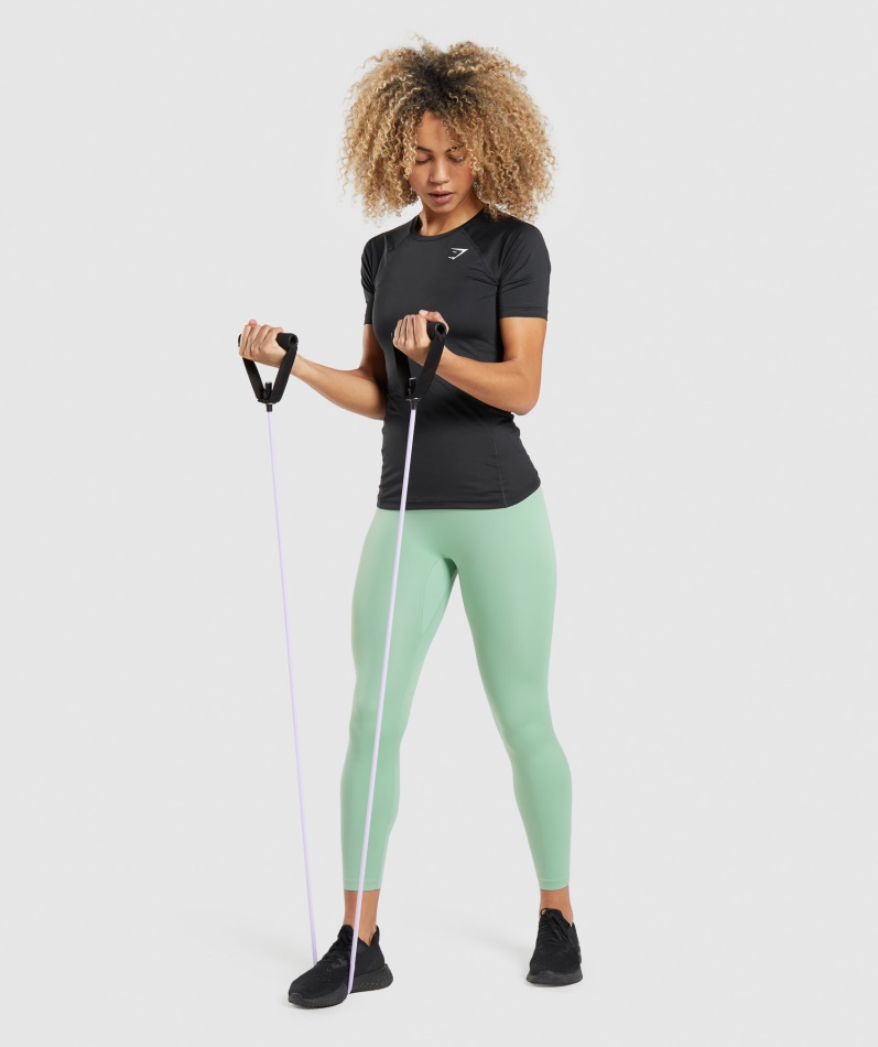 Gymshark Trening Baselayer T-skjorte Svart