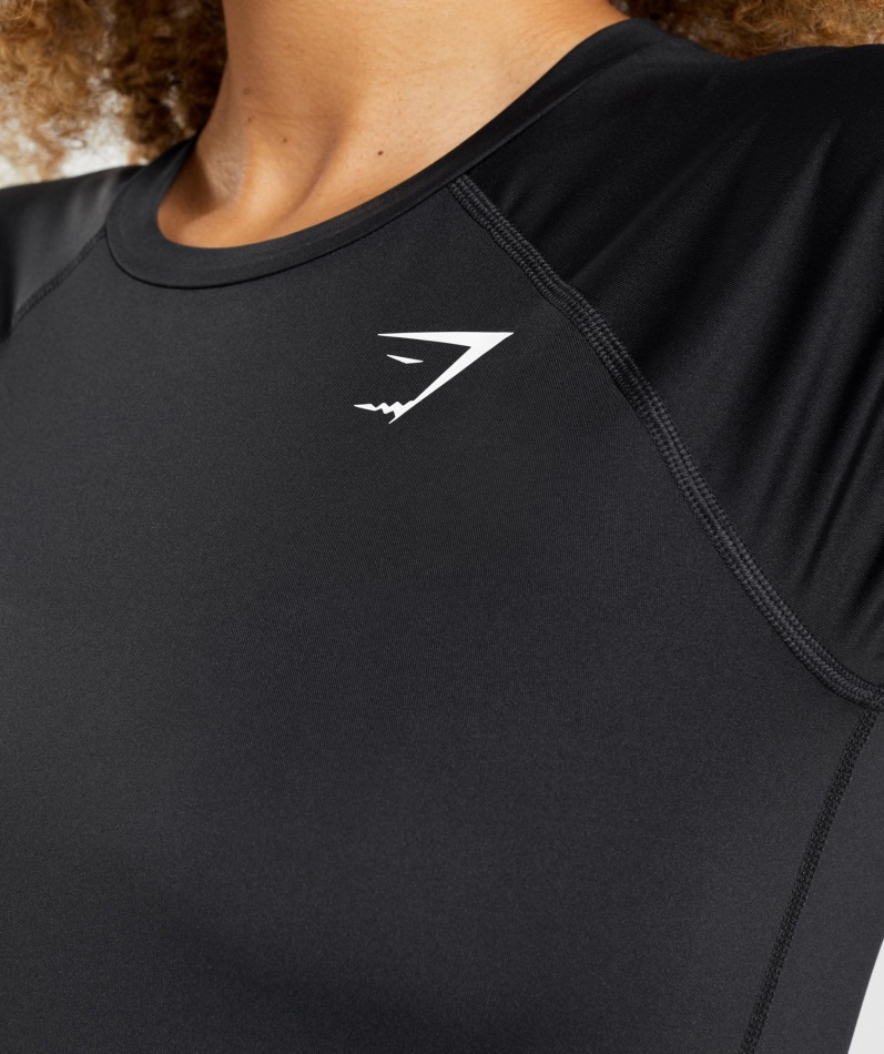 Gymshark Trening Baselayer T-skjorte Svart