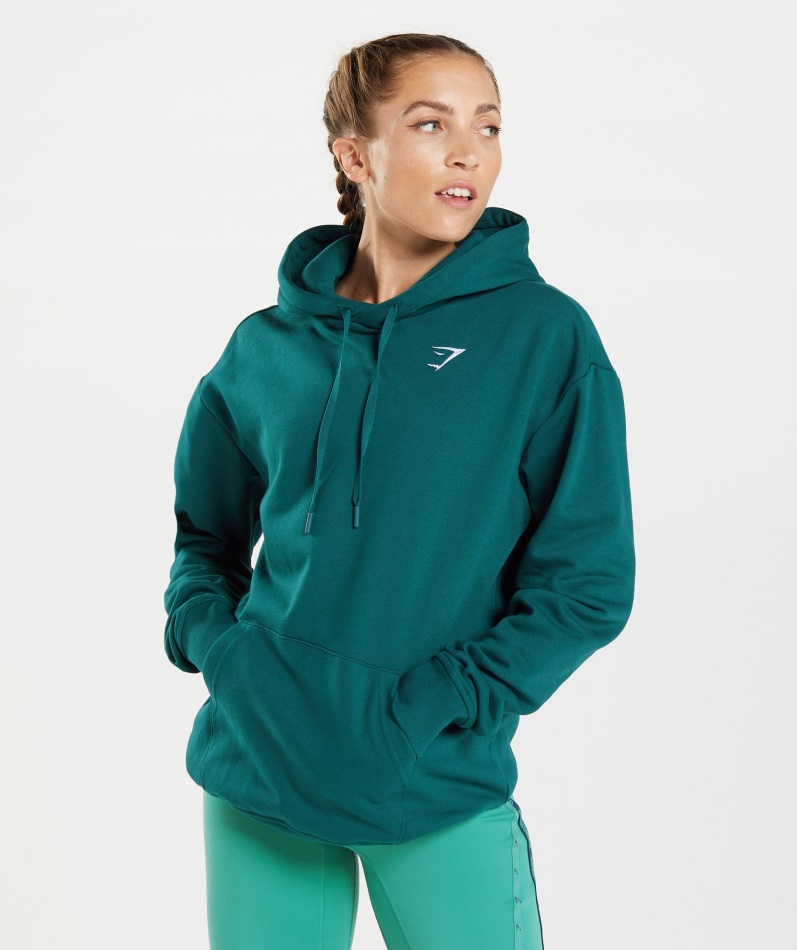Gymshark Trening Kjæreste Hettegenser Vinter Teal