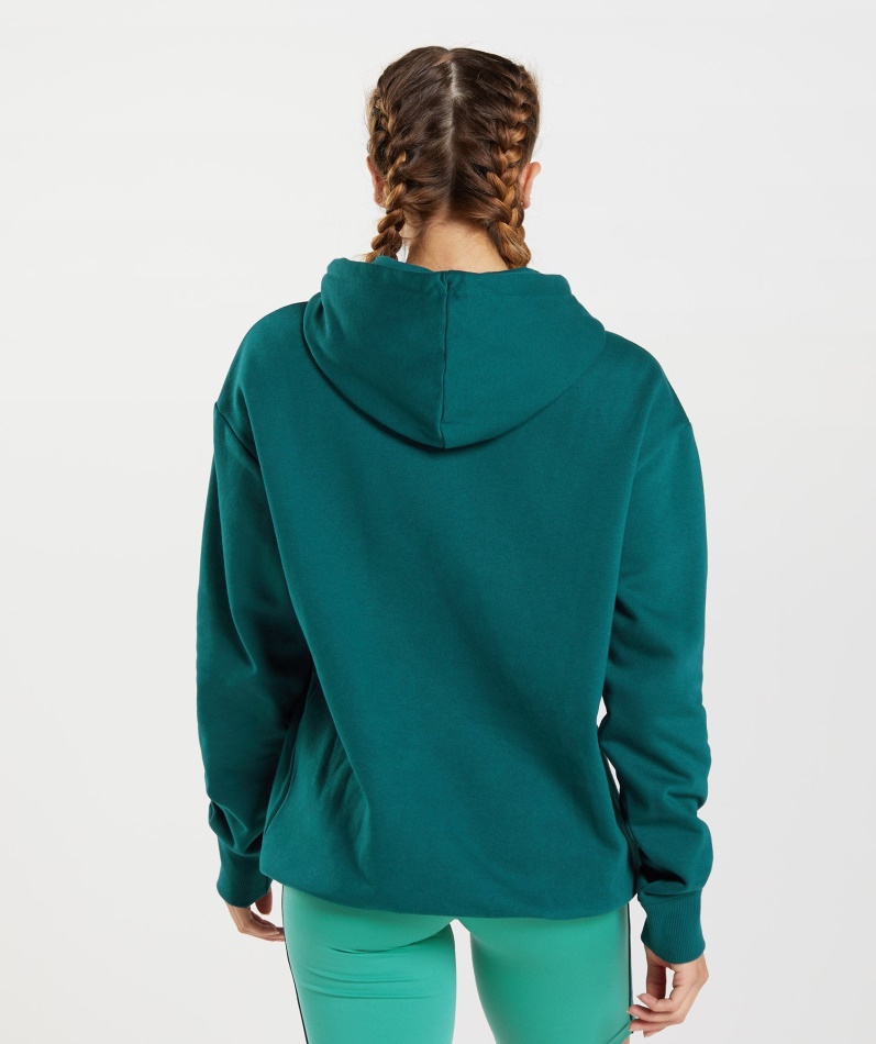 Gymshark Trening Kjæreste Hettegenser Vinter Teal