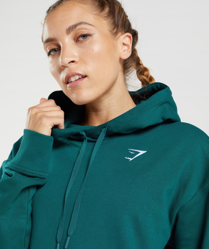Gymshark Trening Kjæreste Hettegenser Vinter Teal