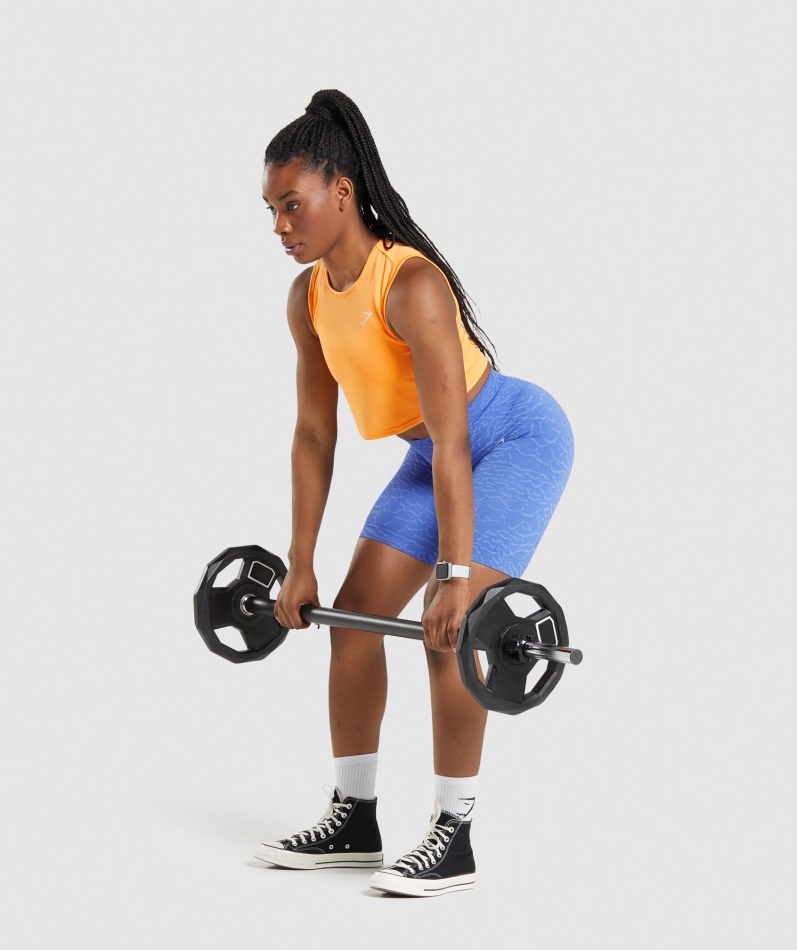 Gymhai Trening Crop Tank Aprikos Oransje