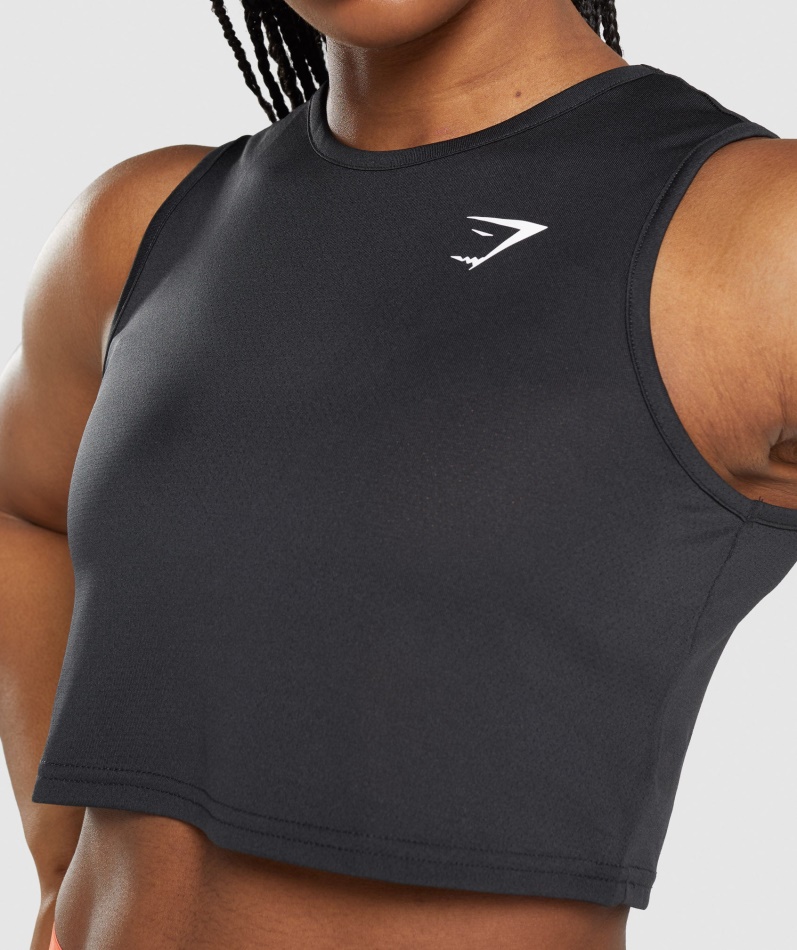 Gymshark Trening Crop Tank Svart