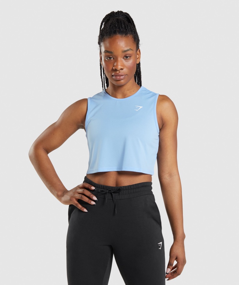 Gymshark Trening Avling Tank Månestein Blå