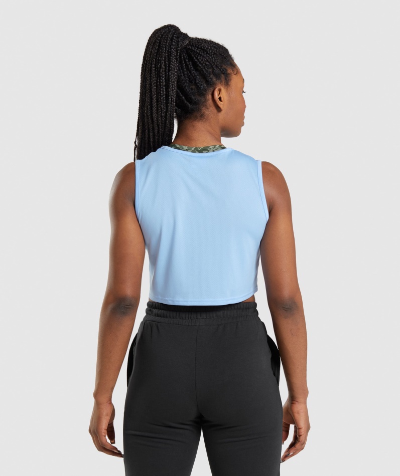 Gymshark Trening Avling Tank Månestein Blå