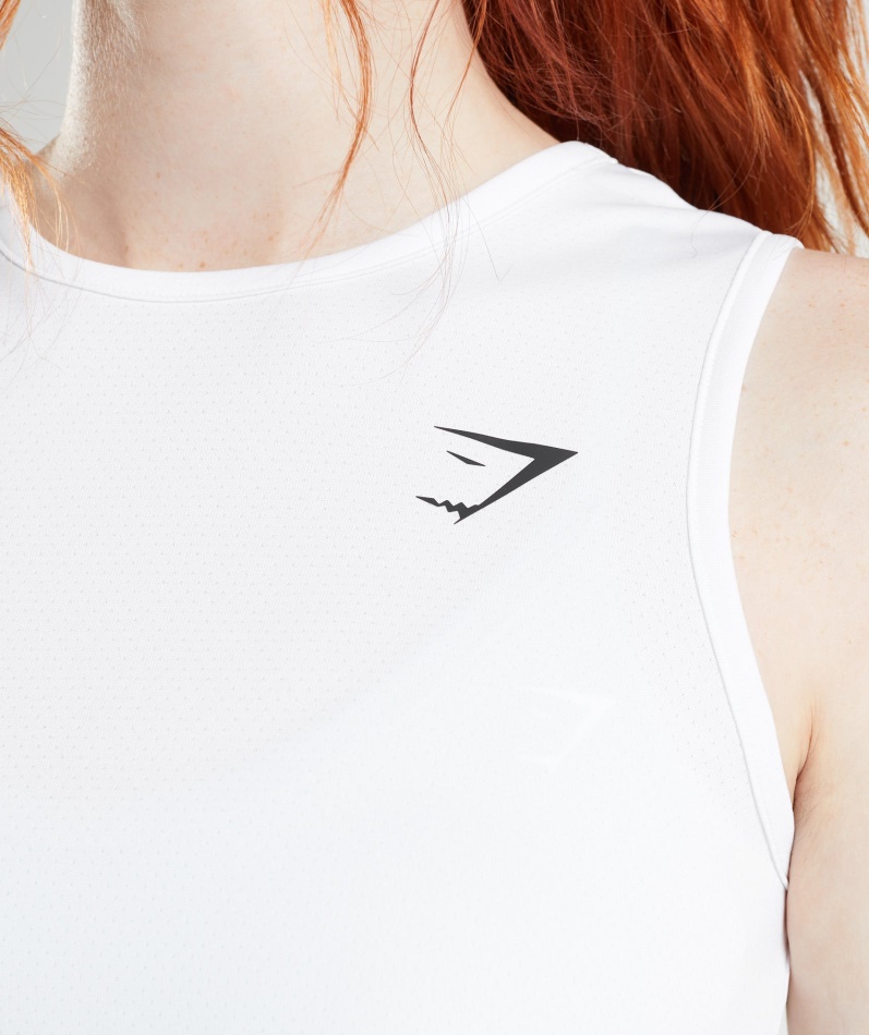 Gymshark Trening Crop Tank Hvit