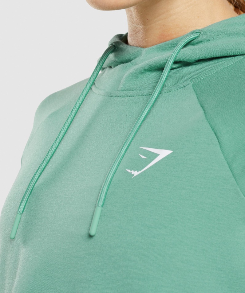 Gymshark Trening Cropped Hettegenser Alpingrønn