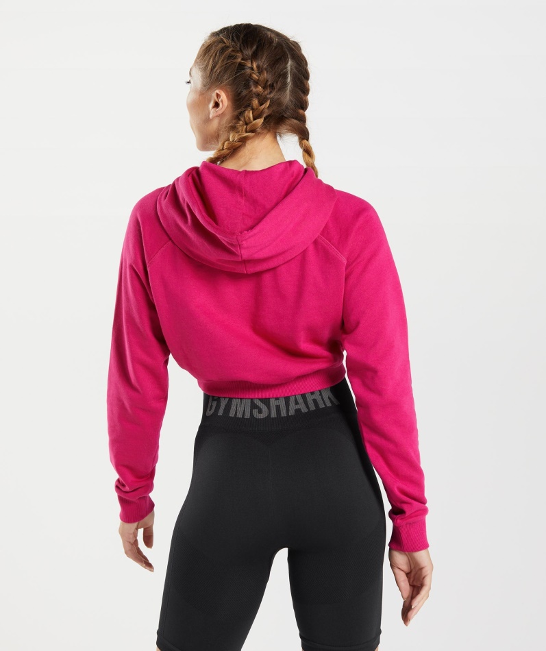 Gymshark Trening Cropped Hettegenser Magenta Rosa