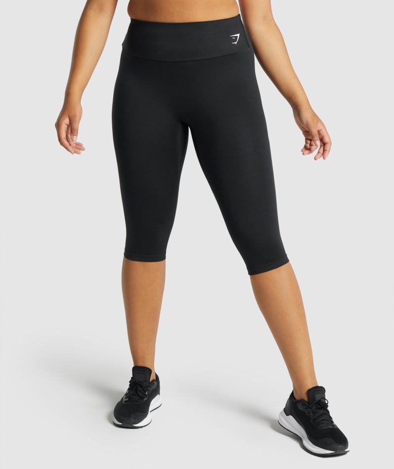 Gymshark Trening Cropped Leggings Svart