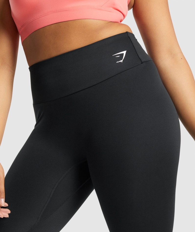 Gymshark Trening Cropped Leggings Svart