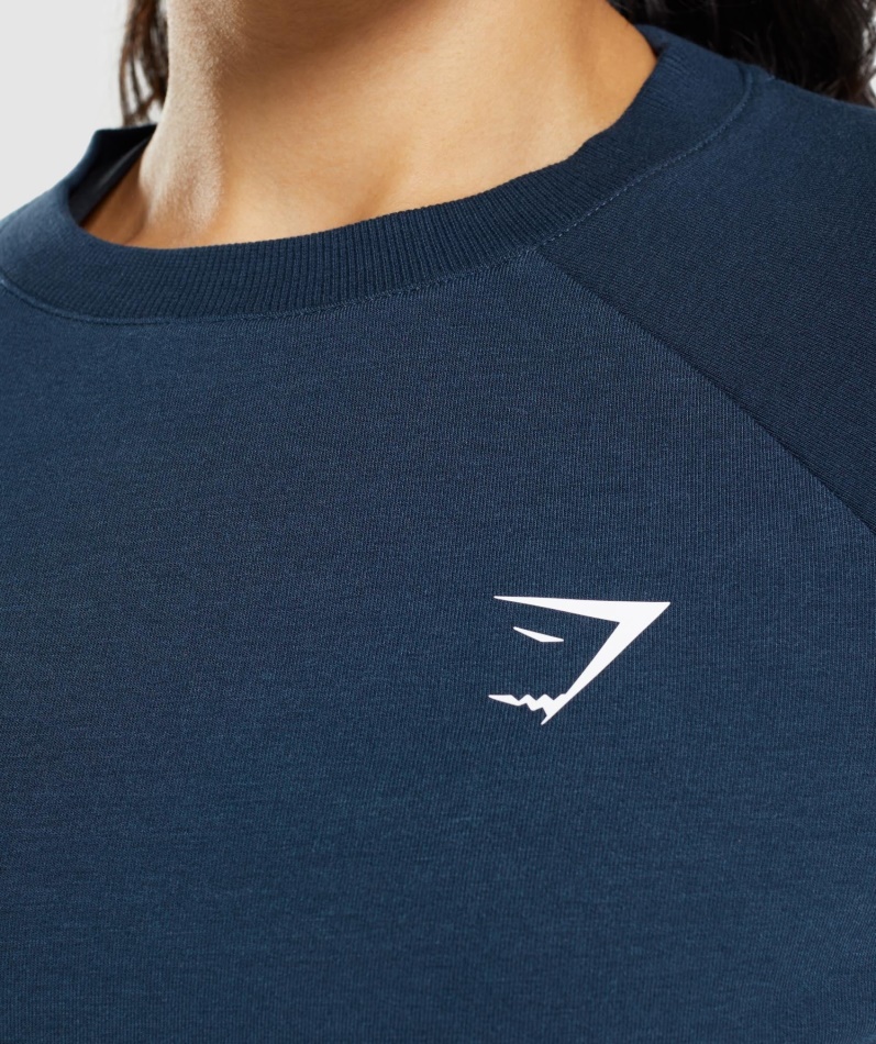 Gymshark Trening Cropped Genser Marine