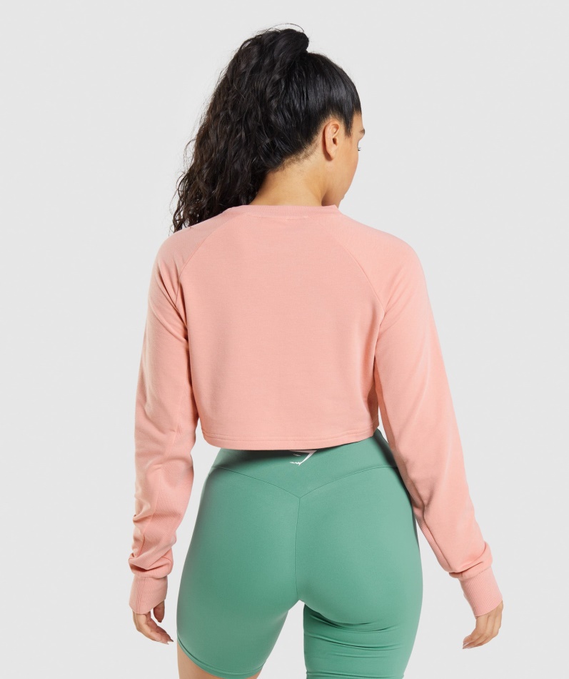 Gymshark Trening Cropped Genser Paige Rosa