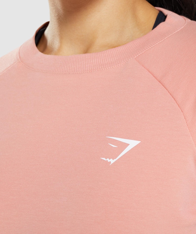 Gymshark Trening Cropped Genser Paige Rosa