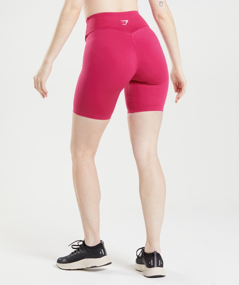 Gymshark Trening Sykkelshorts Magenta Rosa